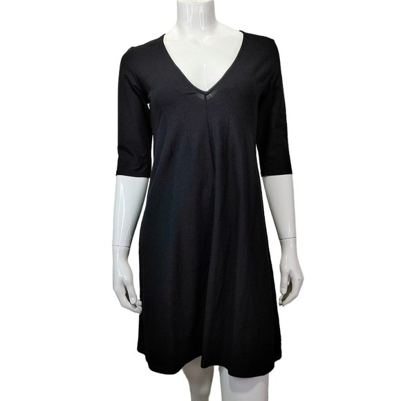 Eileen Fisher Petite Dress Made in USA Size P Small Vneck / Elbow Length - Picture 1 of 9
